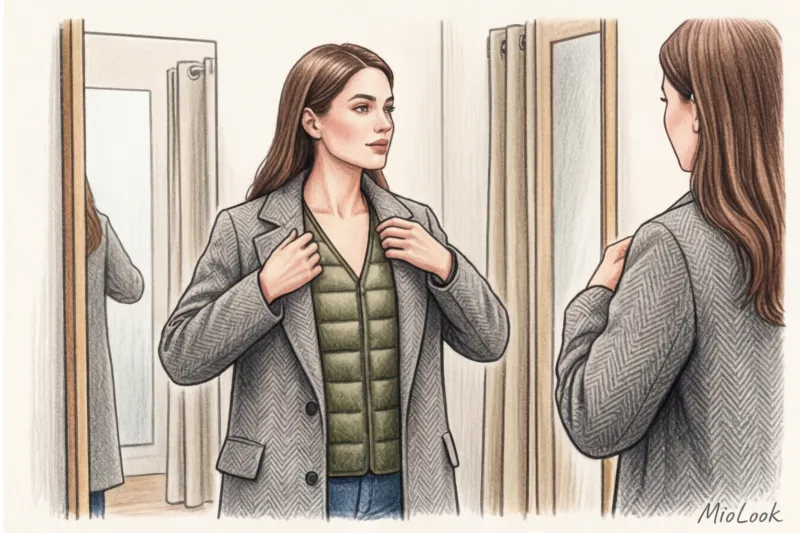 Тонкий пуховик под пальто: как создать стильный многослойный образ - 3