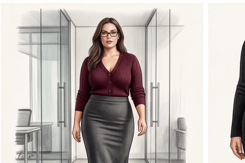 Office Siren для Plus-Size: как адаптировать тренд для пышных форм - 1