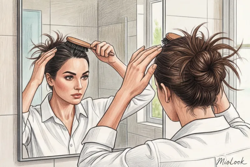 Прически в стиле Office Siren: крабики, небрежные пучки и гладкие хвосты - 5