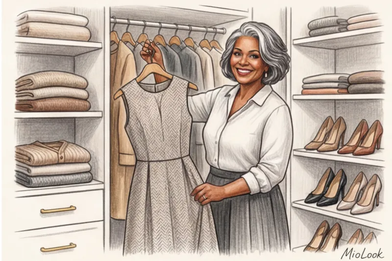 Элегантная капсула для полных женщин старше 50 лет - 6