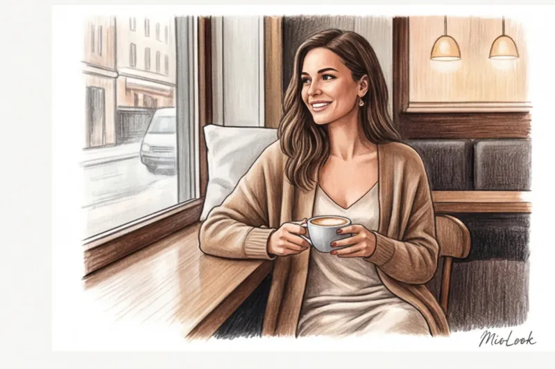 Платье-комбинация осенью и зимой: секреты теплых многослойных образов - 7