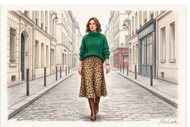 Как сочетать одежду с принтом и однотонные вещи - 3