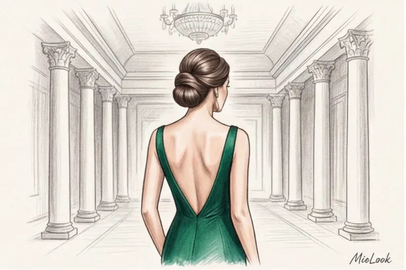 Ідеальна зачіска під сукню з відкритою спиною