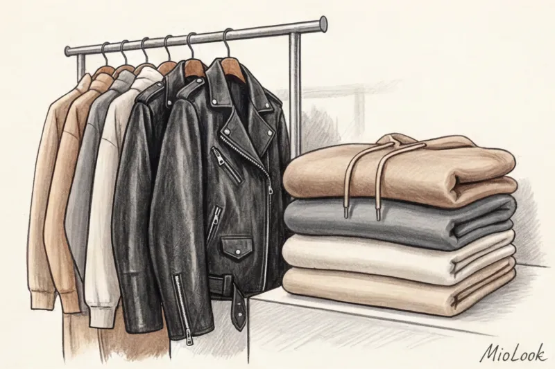 Худи с кожаной курткой: дерзкие повседневные образы - 5