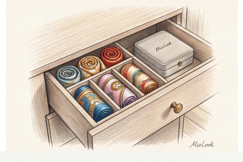 5 способов стильно носить шелковый платок в повседневных образах - 8