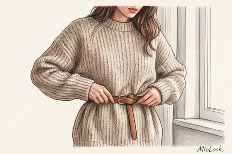 Как носить ремень, чтобы визуально скрыть живот - 5