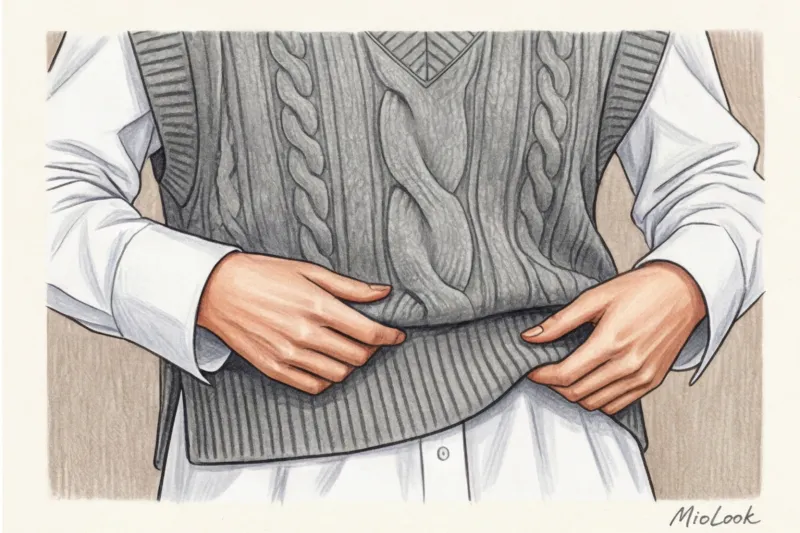 С чем носить вязаный жилет: идеи многослойных образов на каждый день - 6