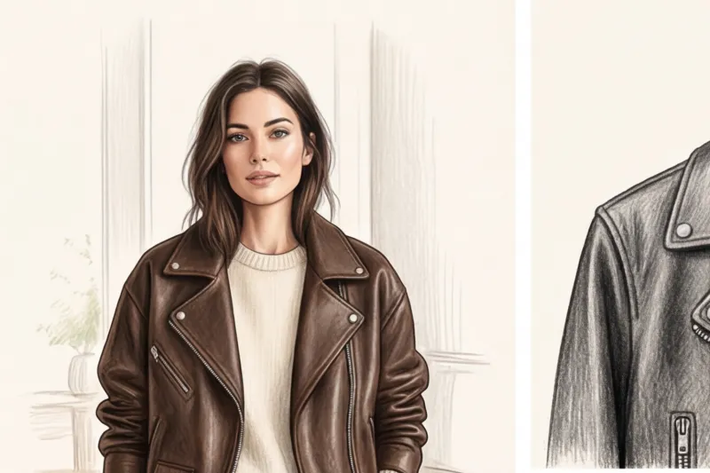 What to wear with a women's leather jacket: incorporating it into your basic wardrobe