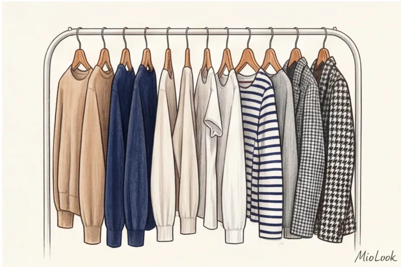 Сочетание принтов и однотонных вещей в капсульном гардеробе - 9