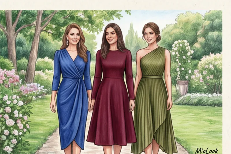 В чем пойти на свадьбу: элегантные закрытые платья для гостей - 3