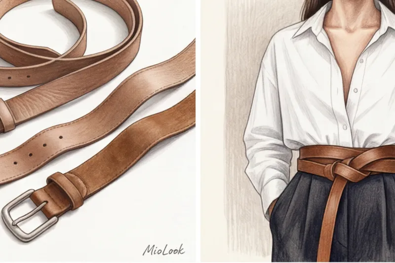 7 способов стильно завязать длинный кожаный ремень - 2