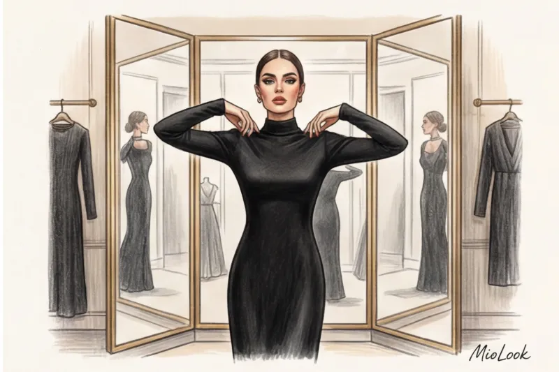 Маленькое (и большое) черное платье: закрытые форматы классики - 6
