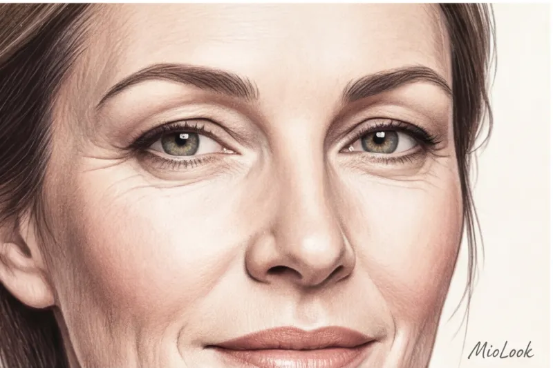 Makeup for drooping eyelids after 40: lifting effect