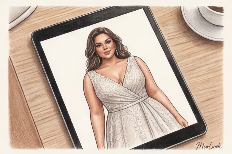 Выбор вечернего и свадебного платья plus-size: как примерить наряд онлайн - 5