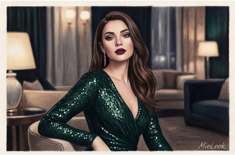 Макияж под вечернее платье с пайетками: как не перегрузить сияющий образ - 8