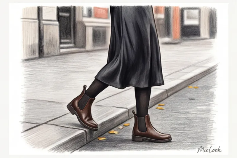 Платье-комбинация осенью и зимой: секреты теплых многослойных образов - 5