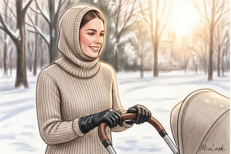 Зимний гардероб мамы: как не замерзнуть на прогулке с коляской и выглядеть стильно - 4