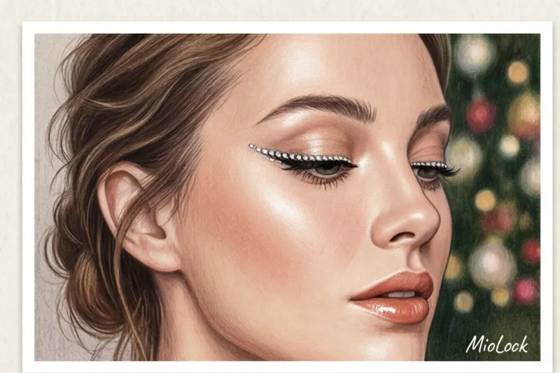 Новогодний макияж 2025: стильные идеи с блестками