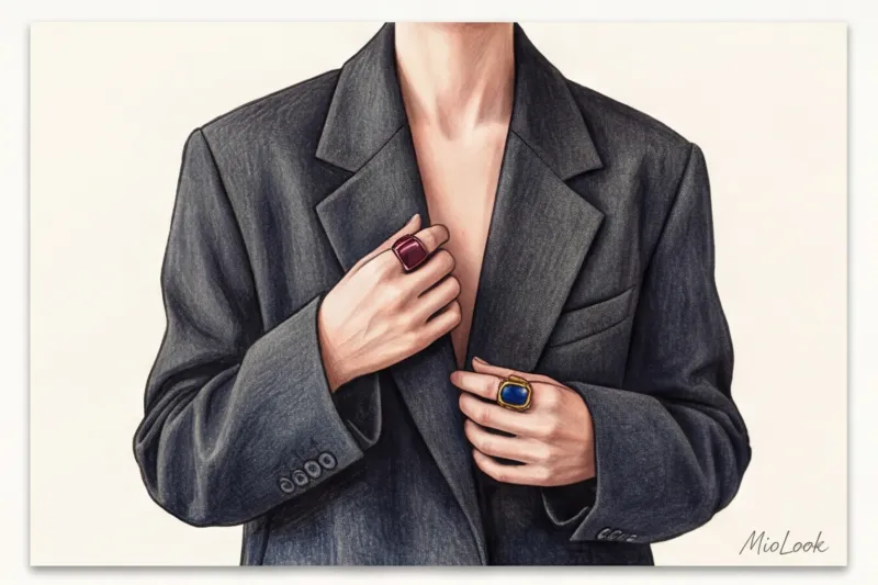 Акцентные украшения: как правильно носить массивные кольца и браслеты - 5