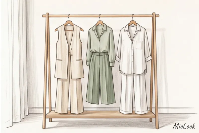 Широкие летние брюки: с чем носить палаццо и кюлоты в скромных образах - 6