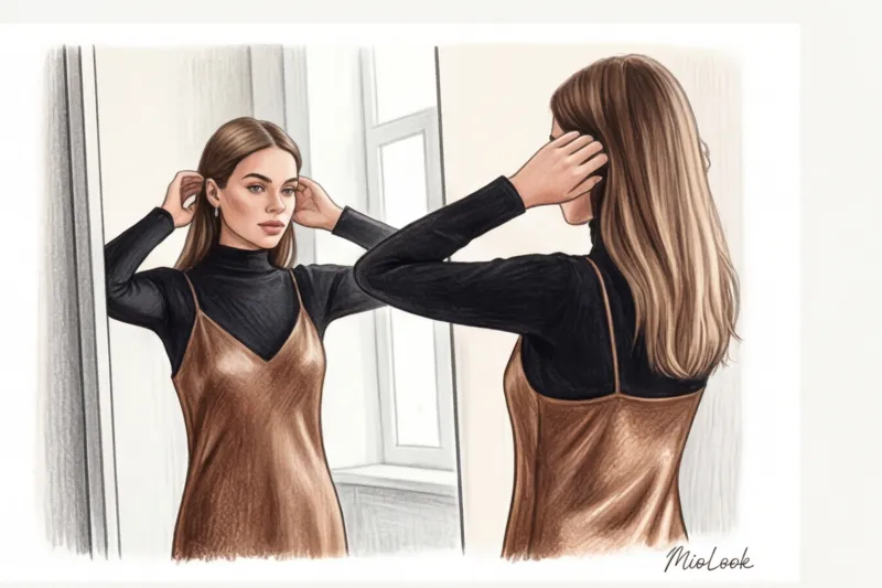 Платье-комбинация осенью и зимой: секреты теплых многослойных образов - 3