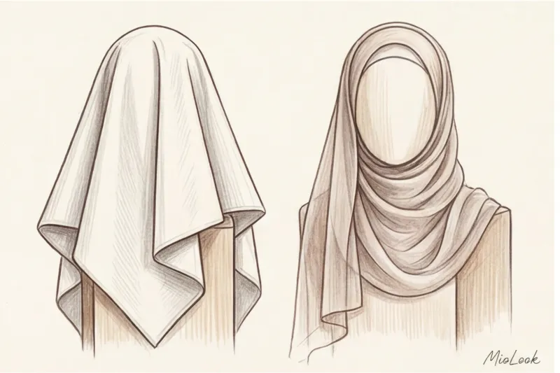 Как завязывать хиджаб для круглого лица: визуальная коррекция формы - 4