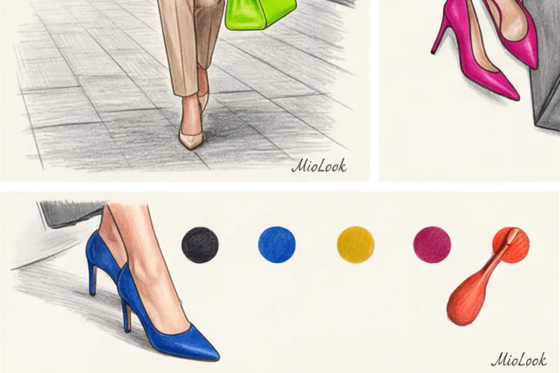 Яркие аксессуары: как использовать сумки и туфли для цветового акцента - 4