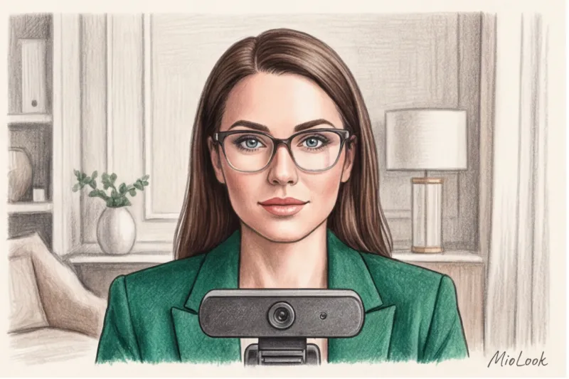 How to eliminate glare on glasses from a lamp during online calls