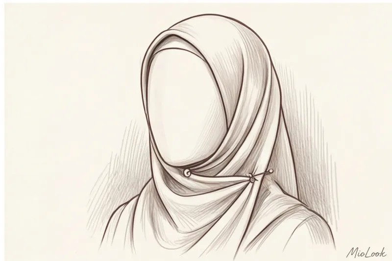 Как завязывать хиджаб для круглого лица: визуальная коррекция формы - 9