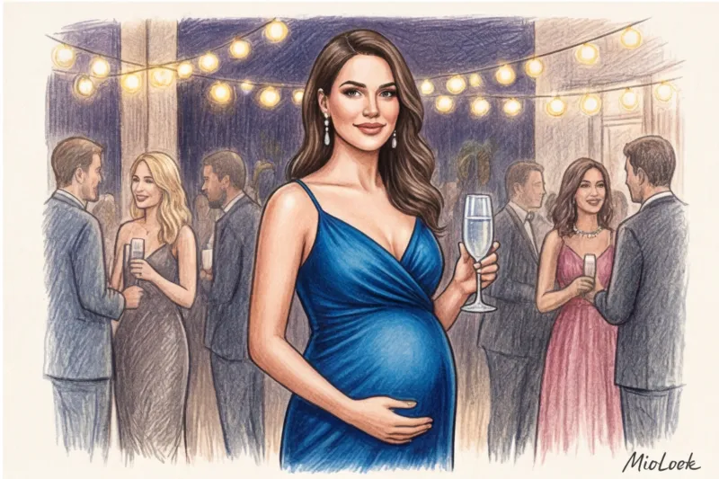 Нарядные образы для беременных: от baby shower до вечерних мероприятий - 9