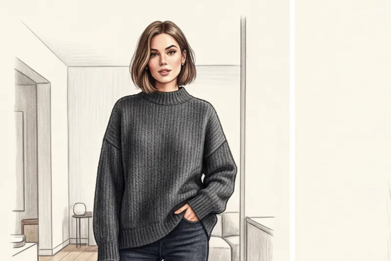 Як носити оверсайз светр і не виглядати повною