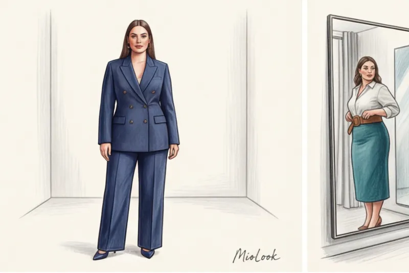 Clothes for tall and plus-size women: a slimming silhouette