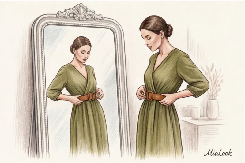 Как правильно подобрать и носить ремень с платьем - 7