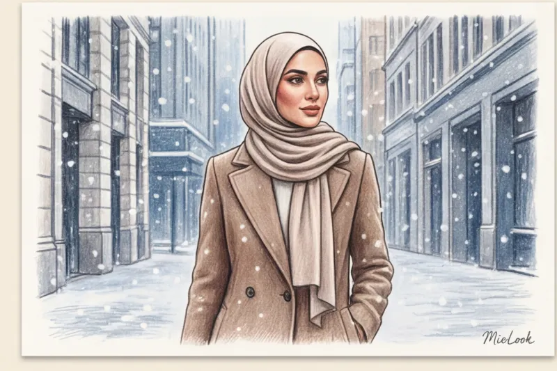 Зимние ткани для хиджаба: как сохранить тепло и выглядеть стильно - 7