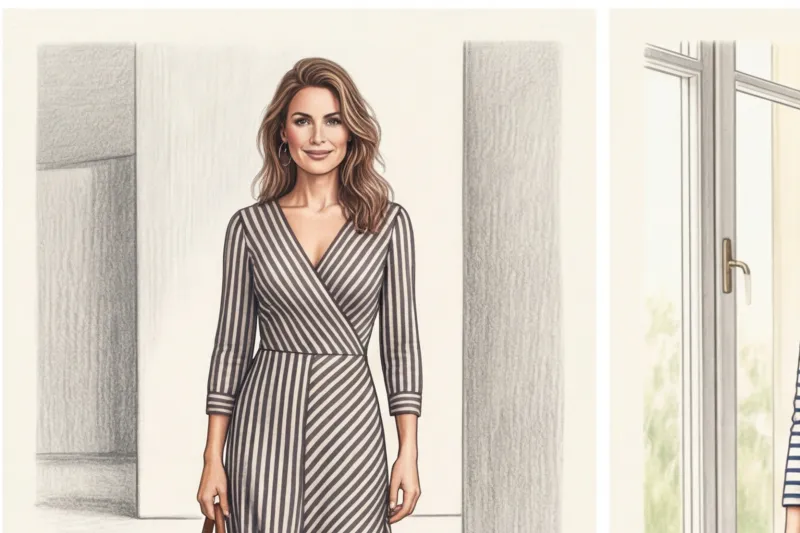 Prints that make you look slimmer: stripes, checks, polka dots