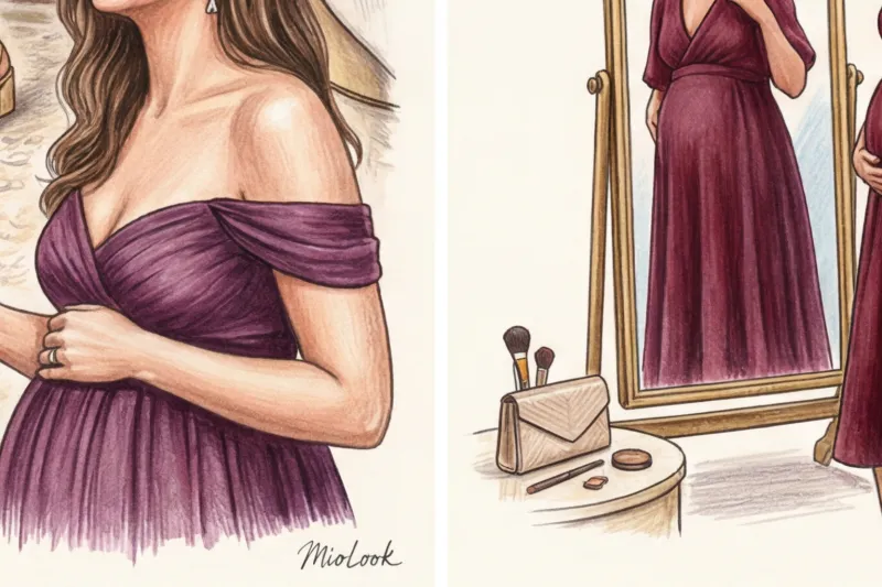 В чем пойти на свадьбу беременной гостье - 8