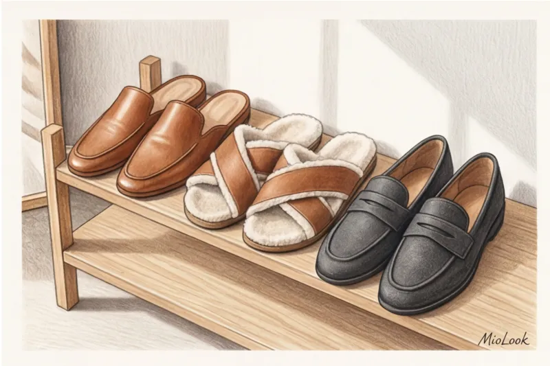 Стильная домашняя обувь: от кожаных мюлей до ортопедических тапочек - 9