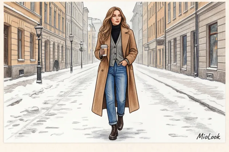 Зимний кэжуал: теплые и многослойные образы на каждый день - 8