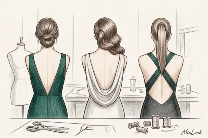 Прическа под платье с открытой спиной: как не спрятать главную деталь - 2