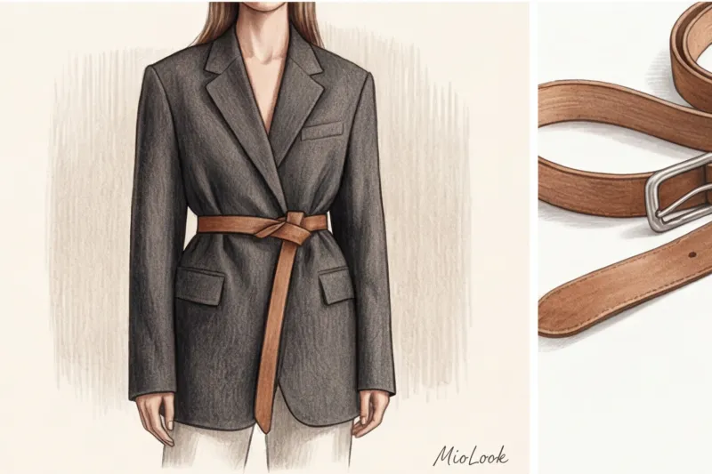 7 способов стильно завязать длинный кожаный ремень - 7