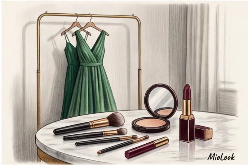 Макияж под зеленое и изумрудное платье: подчеркиваем цвет наряда - 6