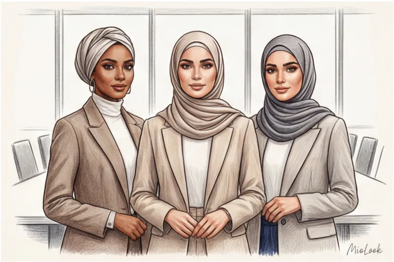 Деловой стиль в modest fashion: закрытые образы для офиса - 5