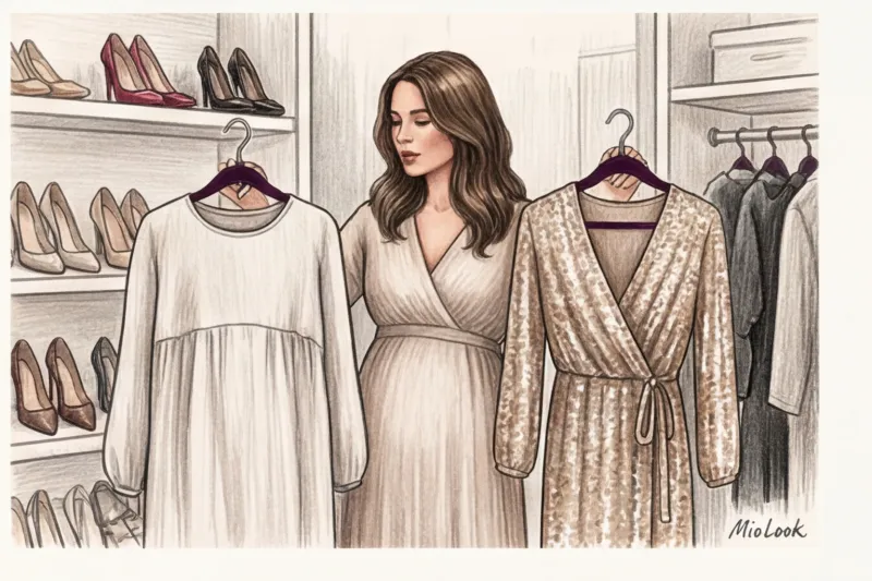 Нарядные платья для беременных: что надеть на праздник и фотосессию - 9