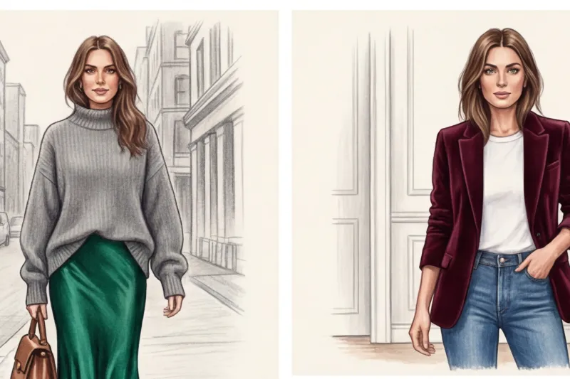 Игра фактур: шелк, бархат и пайетки в нарядной капсуле - 2