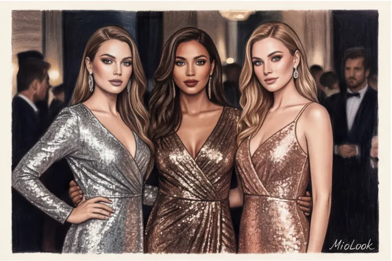 Макияж под вечернее платье с пайетками: как не перегрузить сияющий образ - 4