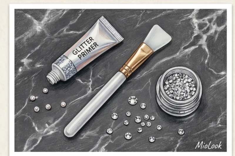 Новогодний макияж: идеи с блестками, глиттером и стразами - 4