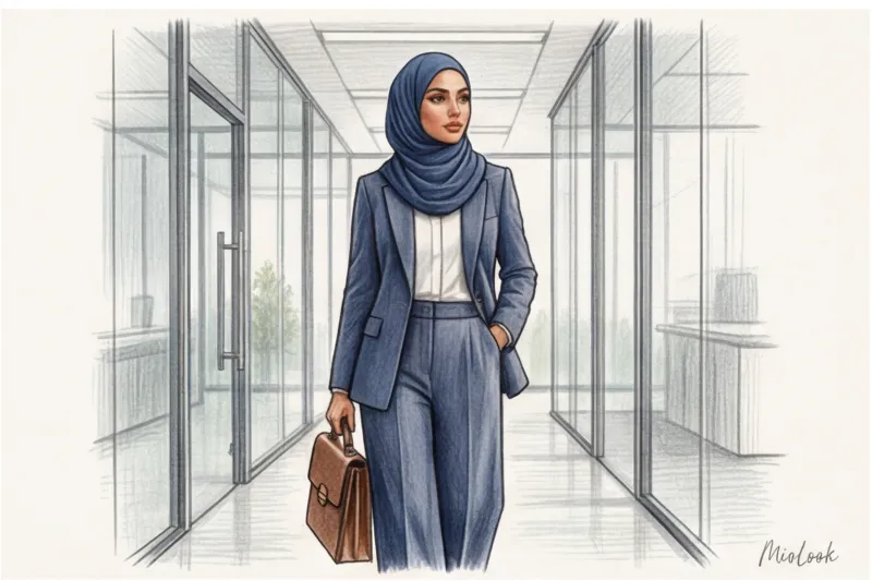 Деловой стиль в modest fashion: закрытые образы для офиса - 1