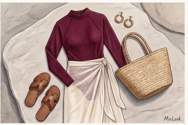 Скромная пляжная мода: стильные буркини и закрытые купальники - 6