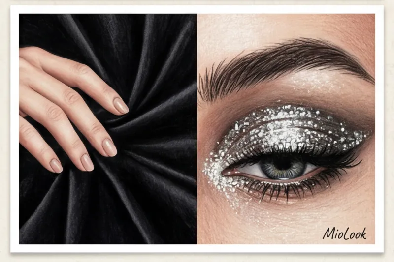 Новогодний макияж: идеи с блестками, глиттером и стразами - 8