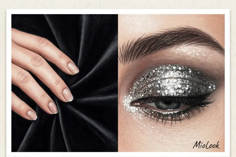 Новогодний макияж: идеи с блестками, глиттером и стразами - 2